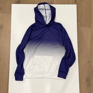 Purple and White Gradient athletic Hoodie